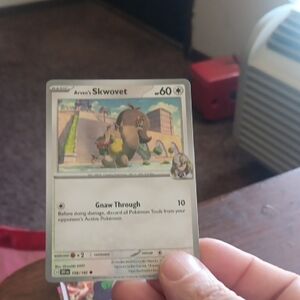 Pokemon Skwovet Card with Multicolor Design
